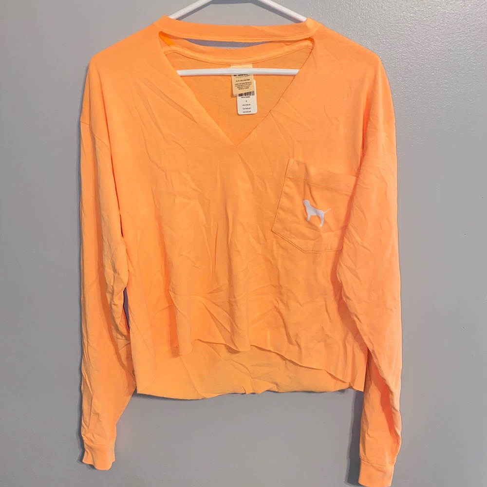 Womens VS PINK long sleeve crop